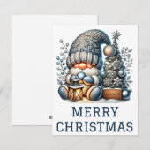 Cute Gnome-kerstkaart Feestdagenkaart (Voorkant / Achterkant)