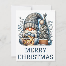 Cute Gnome-kerstkaart Feestdagenkaart