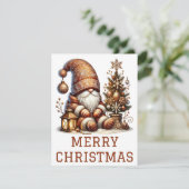 Cute Gnome-kerstkaart Feestdagenkaart (Staand voorkant)
