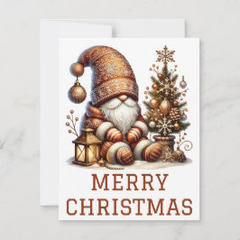 Cute Gnome-kerstkaart Feestdagenkaart