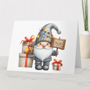 Cute Gnome-kerstkaart Kaart
