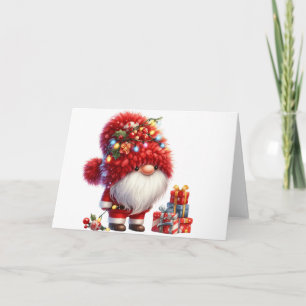 Cute Gnome-kerstkaart Kaart