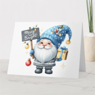 Cute Gnome-kerstkaart Kaart