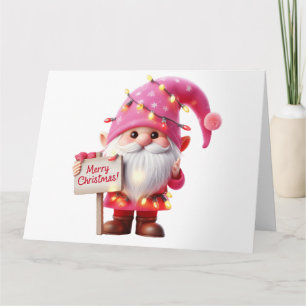 Cute Gnome-kerstkaart Kaart