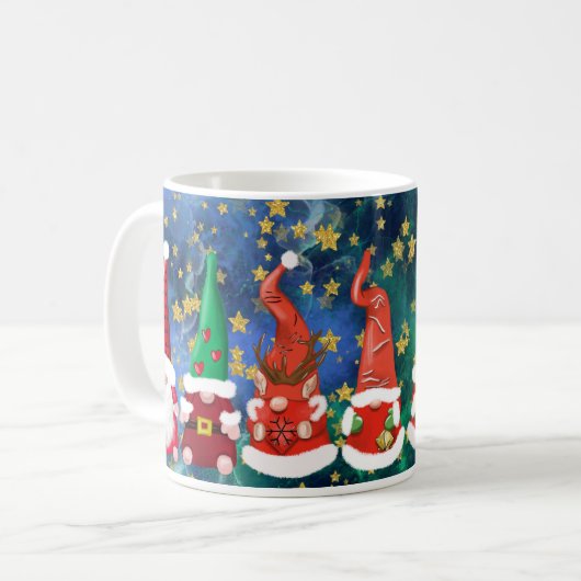 Cute Gnome kerstkoffie-Mok Koffiemok (Voorkant links)