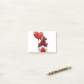 Cute Gnome Ladybug With Heart Balloon Post-it® Notes (Op bureau)