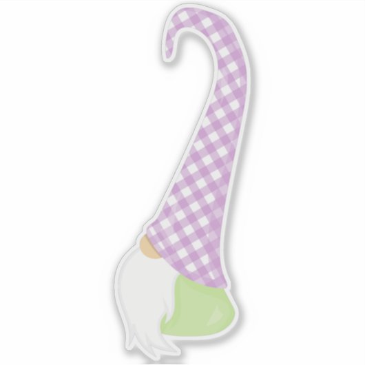 Cute Gnome, Little Gnome, Garden Gnome, Pet, Beard Sticker (Voorkant)