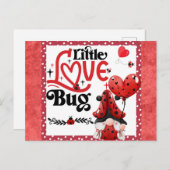 Cute Gnome Little Love Bug Ladybug Valentijnsdag Briefkaart (Voorkant / Achterkant)