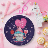 Cute Gnome Love is in Air Papieren Bordje (Feest)