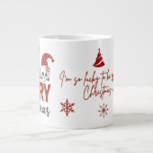 Cute Gnome Merry Christmas Coffee Mug Grote Koffiekop (Voorkant)