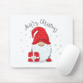 Cute gnome Merry Kerstmis. Muismat (Met muis)