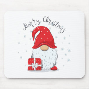 Cute gnome Merry Kerstmis. Muismat
