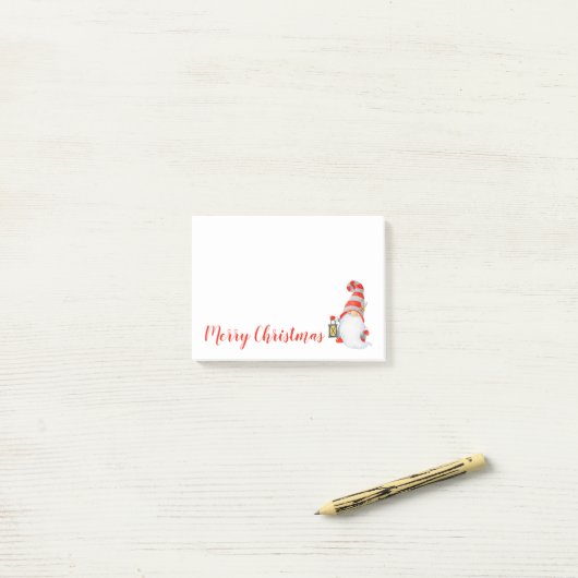Cute Gnome Merry Kerstmis Post-it® Notes (Op bureau)