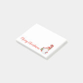 Cute Gnome Merry Kerstmis Post-it® Notes (Schuin)