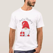 Cute gnome Merry Kerstmis. T-shirt (Voorkant)
