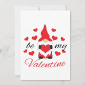 Cute gnome met hart Wees mijn Valentijn Feestdagenkaart (Voorkant)