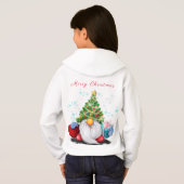 Cute Gnome met Pet met kerstbomen en cadeautjes - (Achterkant volledig)