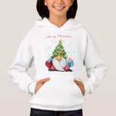 Cute Gnome met Pet met kerstbomen en cadeautjes - (Voorkant)