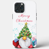 Cute Gnome met Pet met kerstbomen en cadeautjes - Case-Mate iPhone Case (Achterkant)