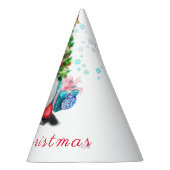 Cute Gnome met Pet met kerstbomen en cadeautjes - Feesthoedjes (Rechts)