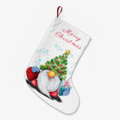 Cute Gnome met Pet met kerstbomen en cadeautjes -  Kleine Kerstsok (Voorkant (Hangend))