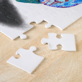 Cute Gnome met Pet met kerstbomen en cadeautjes -  Legpuzzel (Zijkant)