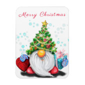 Cute Gnome met Pet met kerstbomen en cadeautjes -  Magneet (Verticaal)
