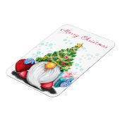Cute Gnome met Pet met kerstbomen en cadeautjes - Magneet (Linkerzijde)