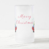 Cute Gnome met Pet met kerstbomen en cadeautjes -  Matglas Bierpul (Center)