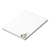 Cute Gnome met Pet met kerstbomen en cadeautjes -  Notitieblok (Linkerzijde)