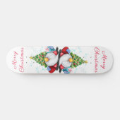 Cute Gnome met Pet met kerstbomen en cadeautjes -  Persoonlijk Skateboard (Horizontaal)