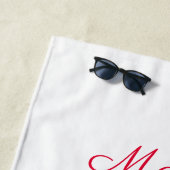 Cute Gnome met Pet met kerstbomen en cadeautjes -  Strandlaken (In situ)