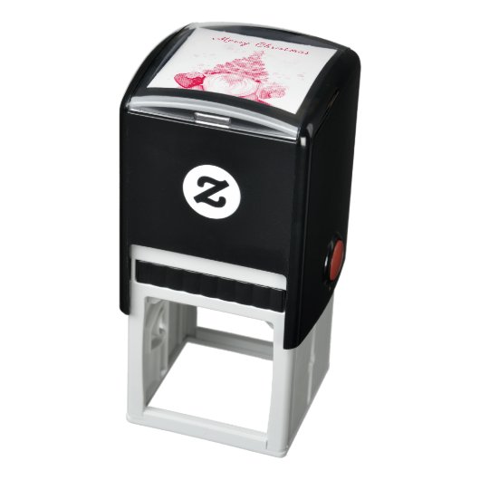 Cute Gnome met Pet met kerstbomen en cadeautjes -  Zelfinktende Stempel (Product)