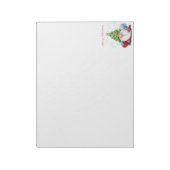 Cute Gnome met Pet voor kerstbomen en cadeautjes Notitieblok (Linkerzijde)