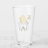 Cute Gnome met zonnebloemen Glas (Achterkant)