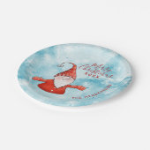 Cute Gnome Modern Coastal Kerstmis Papieren Bordje (Gekanteld)