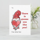 Cute Gnome One, net als jij Classroom Valentijnsda Feestdagenkaart (Staand voorkant)