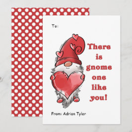 Cute Gnome One, net als jij Classroom Valentijnsda Feestdagenkaart