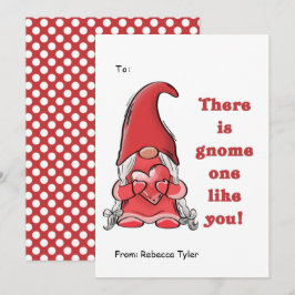 Cute Gnome One, net als jij Classroom Valentijnsda Feestdagenkaart