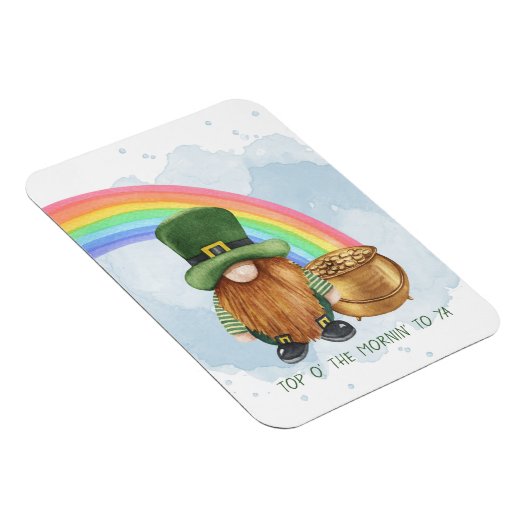 Cute Gnome Pot of Gold Custom St Patrick's Day Magneet (Rechterzijde)