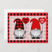 Cute Gnome Pset ik hou van je Briefkaart (Voorkant / Achterkant)