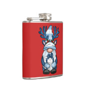 Cute Gnome Reindeer Kerstmis Stocking Stuffer Heupfles (Rechts)