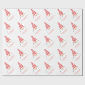 Cute Gnome Santa Claus Kerstmis Cadeaupapier (Vlak)