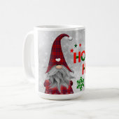 Cute Gnome Santa-kerstsnowflake Koffiemok (Voorkant links)
