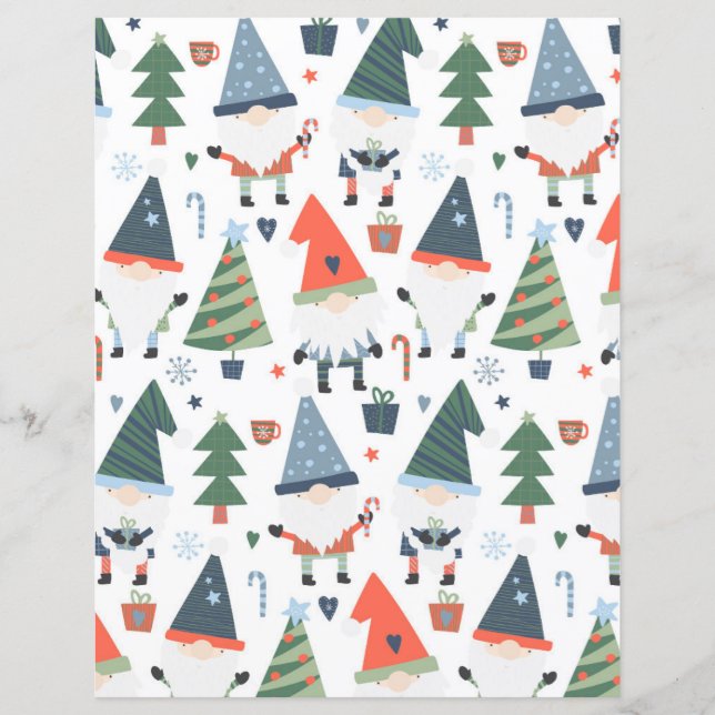 Cute Gnome Scrapbook Paper (Voorkant)