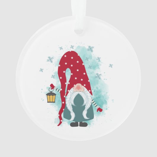 Cute Gnome Snowflakes, onze eerste kerst Ornament (achterkant)