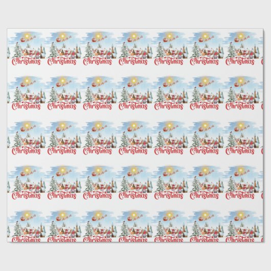 Cute Gnome, Snowman Celebrating Christmas Holiday Cadeaupapier (Vlak)