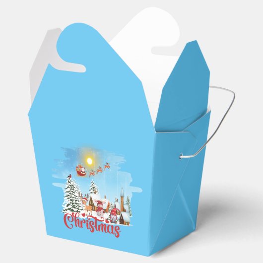 Cute Gnome, Snowman Celebring Kerstfeestdag Bedankdoosjes (Geopend)