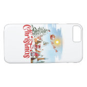 Cute Gnome, Snowman Celebring Kerstfeestdag Case-Mate iPhone Case (Achterkant (Horizontaal))