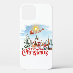 Cute Gnome, Snowman Celebring Kerstfeestdag Case-Mate iPhone Case
